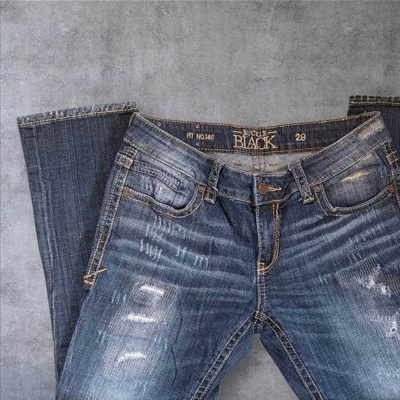 Buckle black fit no.146 29 cropped distressed Blue denim Jeans - Picture 1 of 8